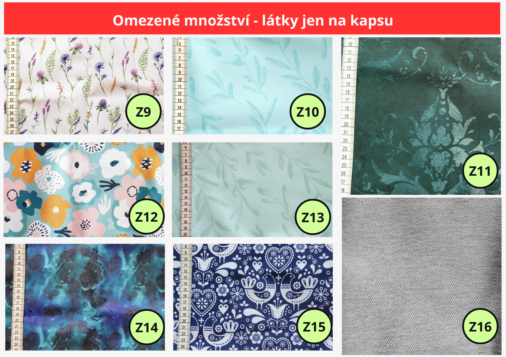 Vzory - omezené množství - jen na kapsu (2)